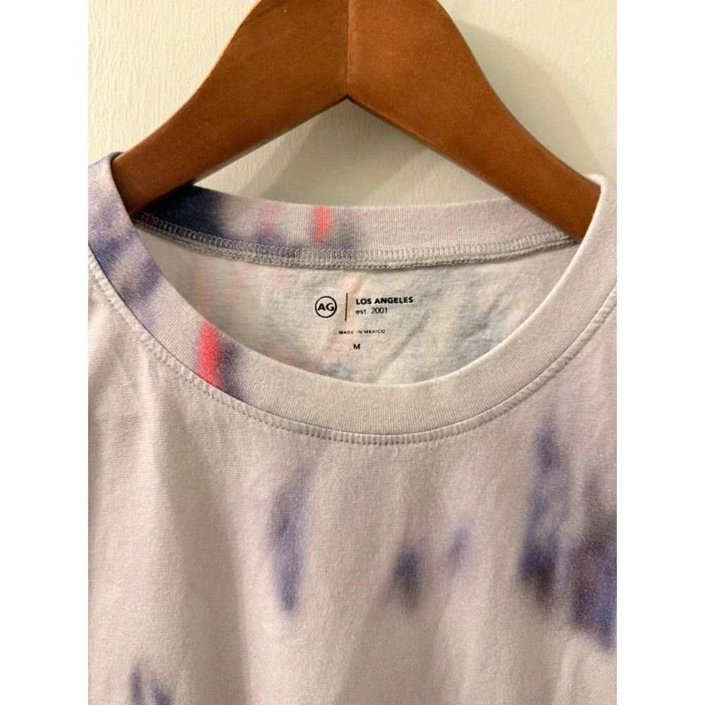 AG Adriano Goldschmied Tie Dye T-Shirt Mens Medium Grey Navy Pink